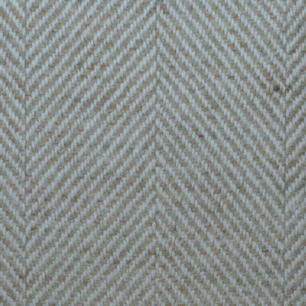 Sand Wide Herringbone Lambswool English Tweed