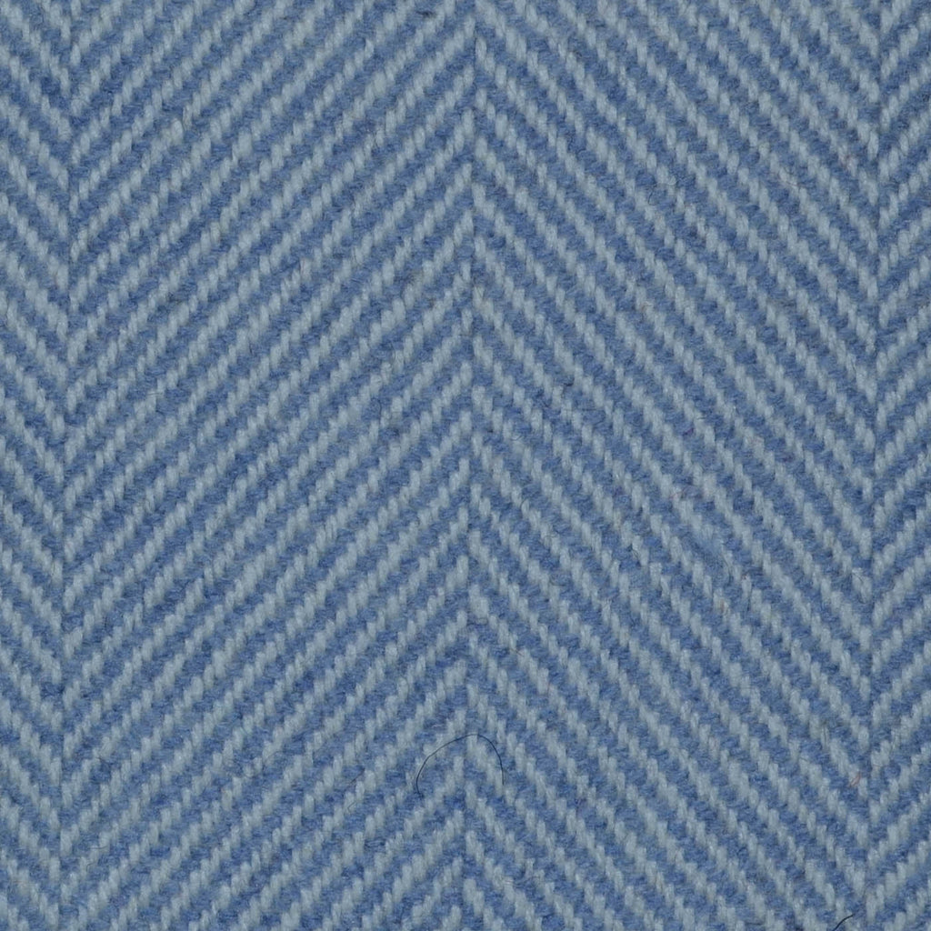 Light Blue Wide Herringbone Lambswool English Tweed