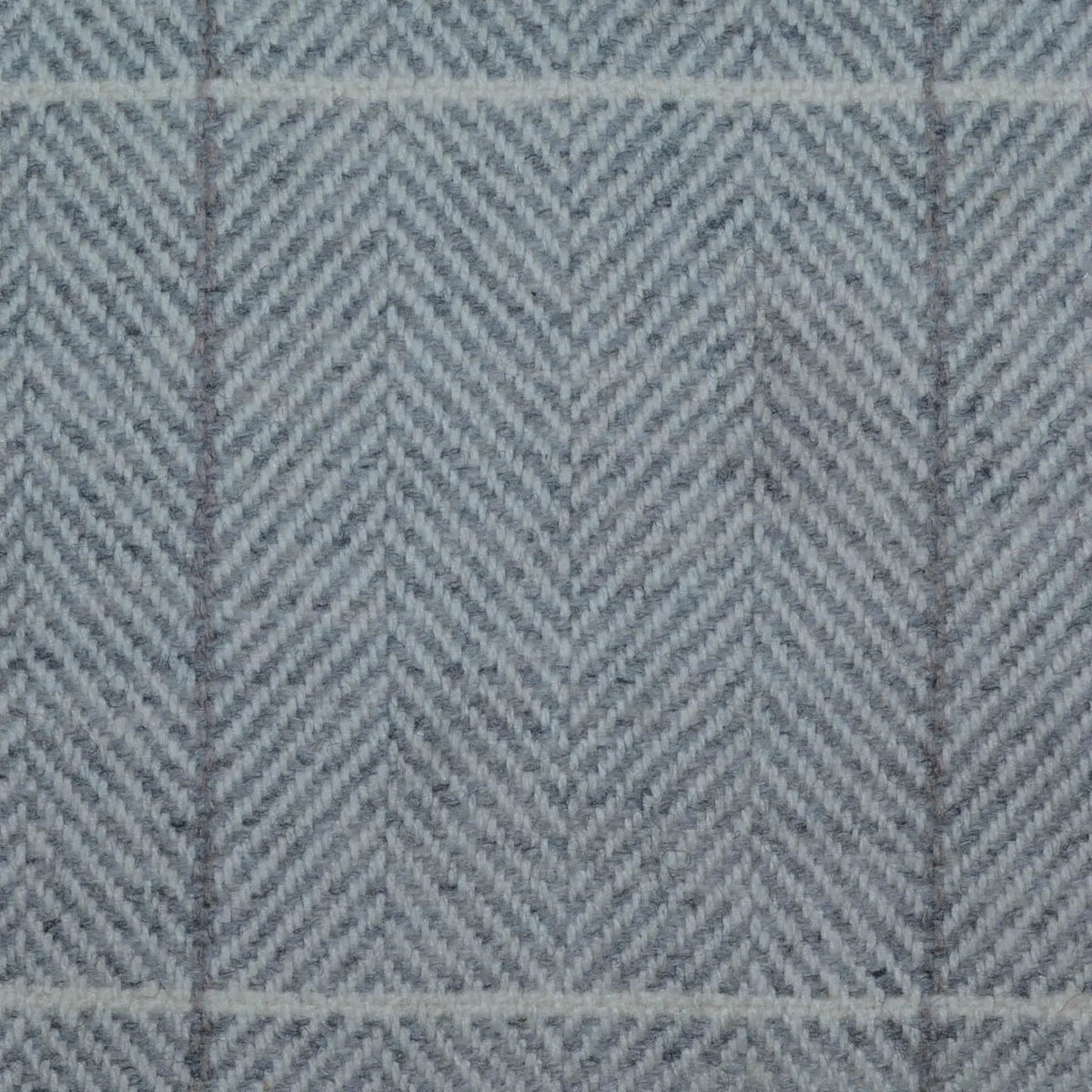 Light Grey Wide Herringbone Check Lambswool English Tweed