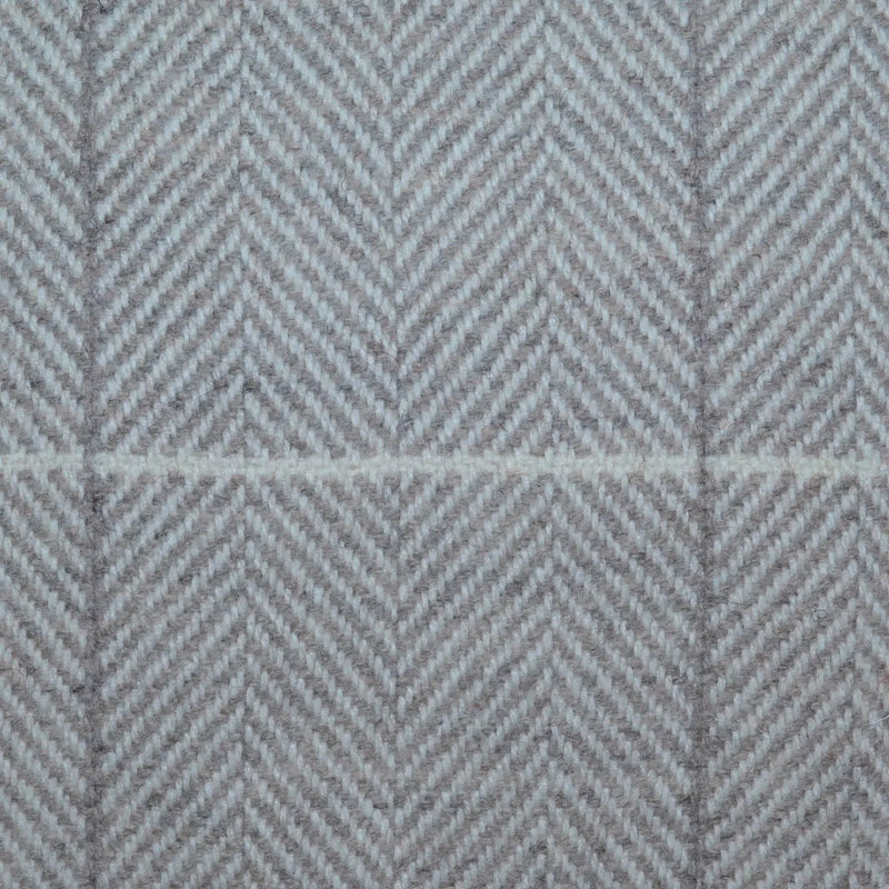 Oatmeal Wide Herringbone Check Lambswool English Tweed