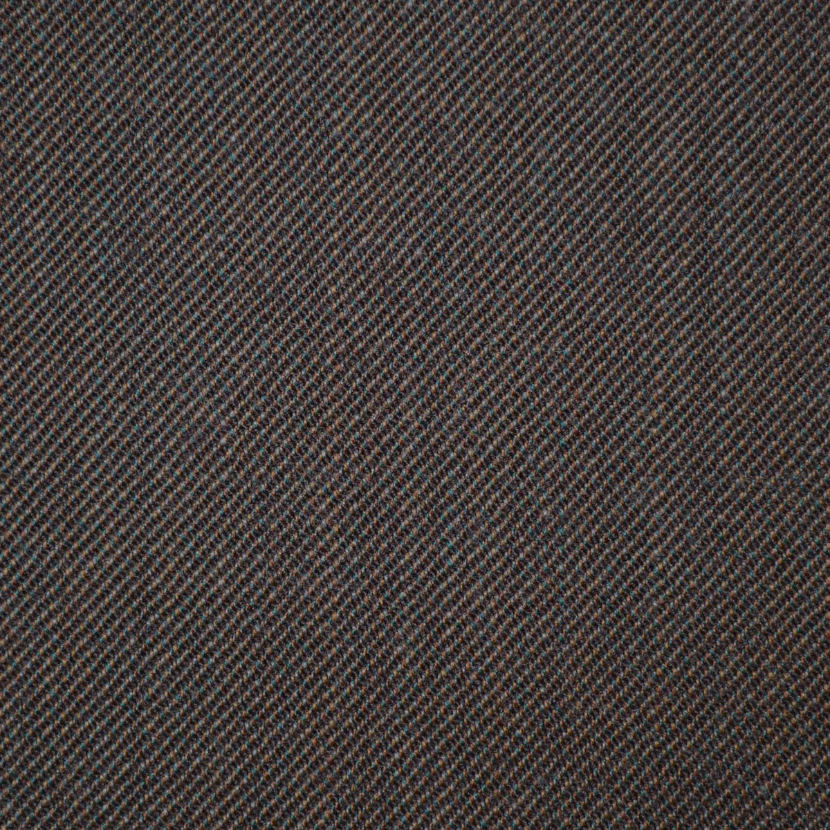 Dark Brown Plain Twill Merino Jacketing/Suiting