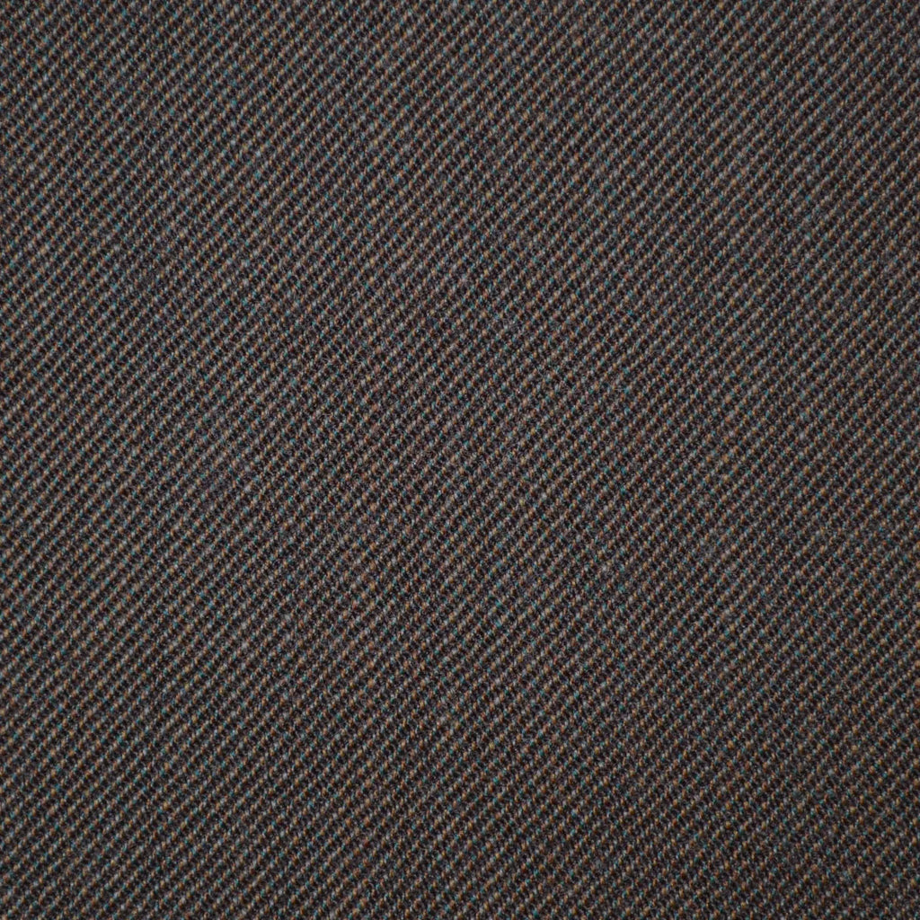 Dark Brown Plain Twill Merino Jacketing/Suiting