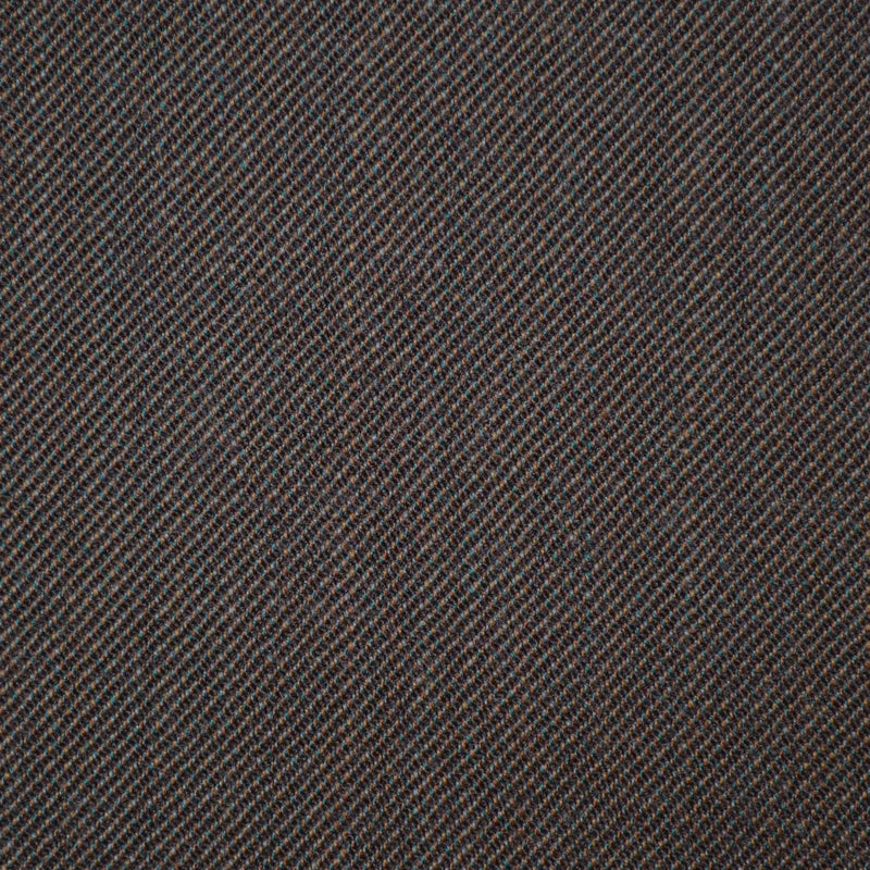 Dark Brown Plain Twill Merino Jacketing/Suiting