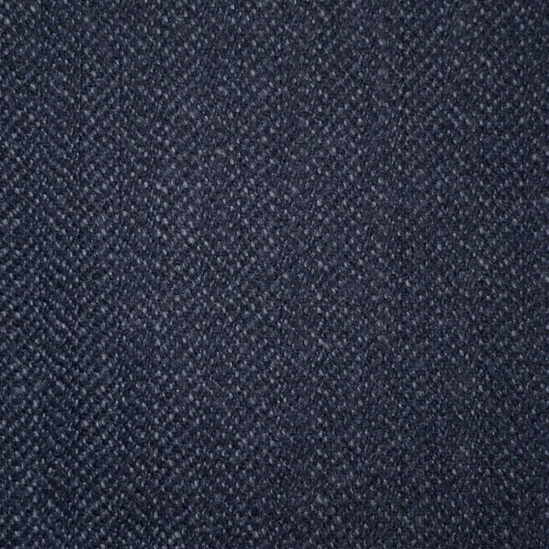 Medium Blue and Navy Herringbone Merino Jacketing/Suiting