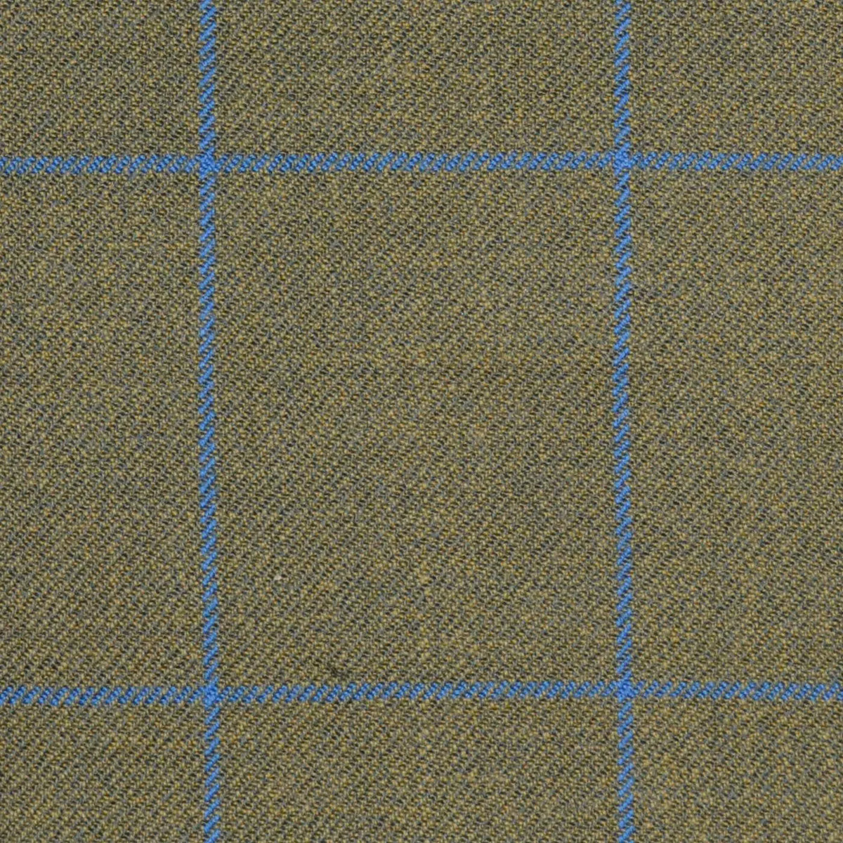 Light Green with Blue Check Merino Jacketing/Suiting