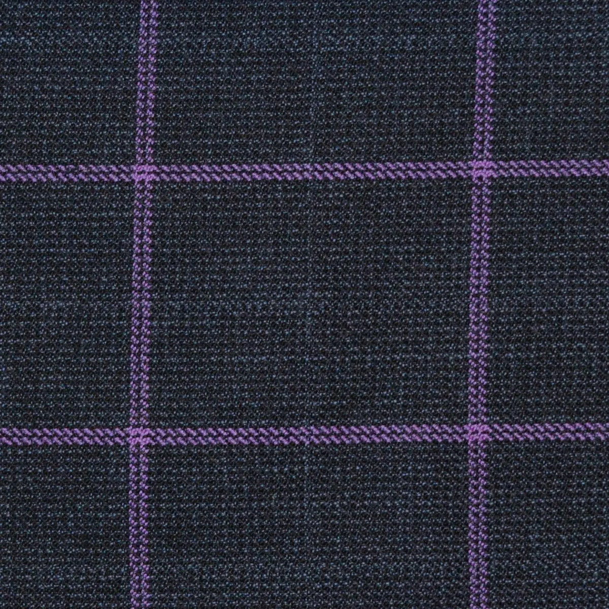Blue/Grey with Violet Check Merino Jacketing/Suiting