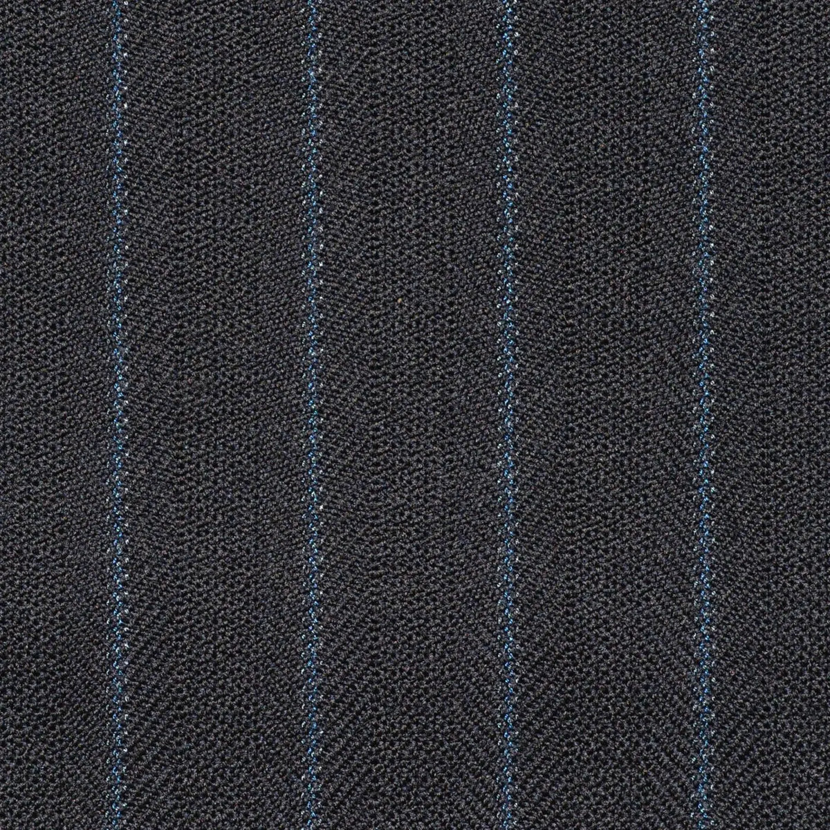 Navy Blue Herringbone with Blue Stripe Super 100's Suiting