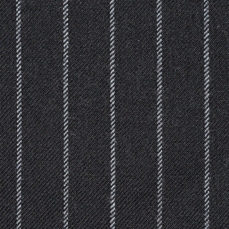 Black Chalkstripe Super 100's Suiting