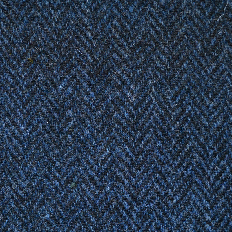 Medium Blue and Dark Blue Herringbone Harris Tweed