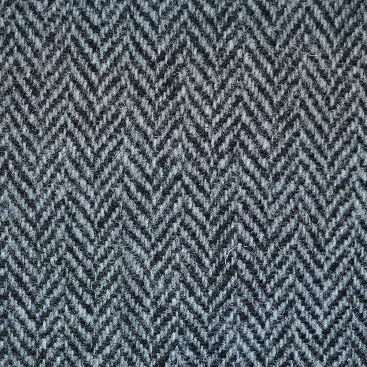 Grey and Black Herringbone Harris Tweed