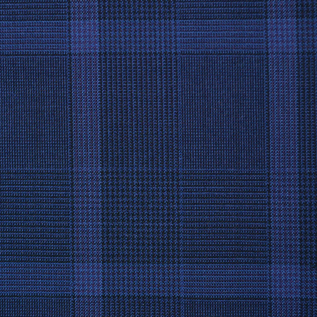 Navy Blue with Purple Glen Check Super 110's Italian Wool Suiting