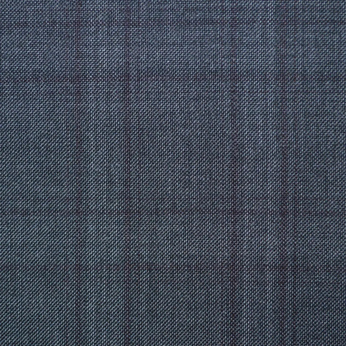Medium Grey with Plum Plaid Check Super 110's Italian Wool Suiting