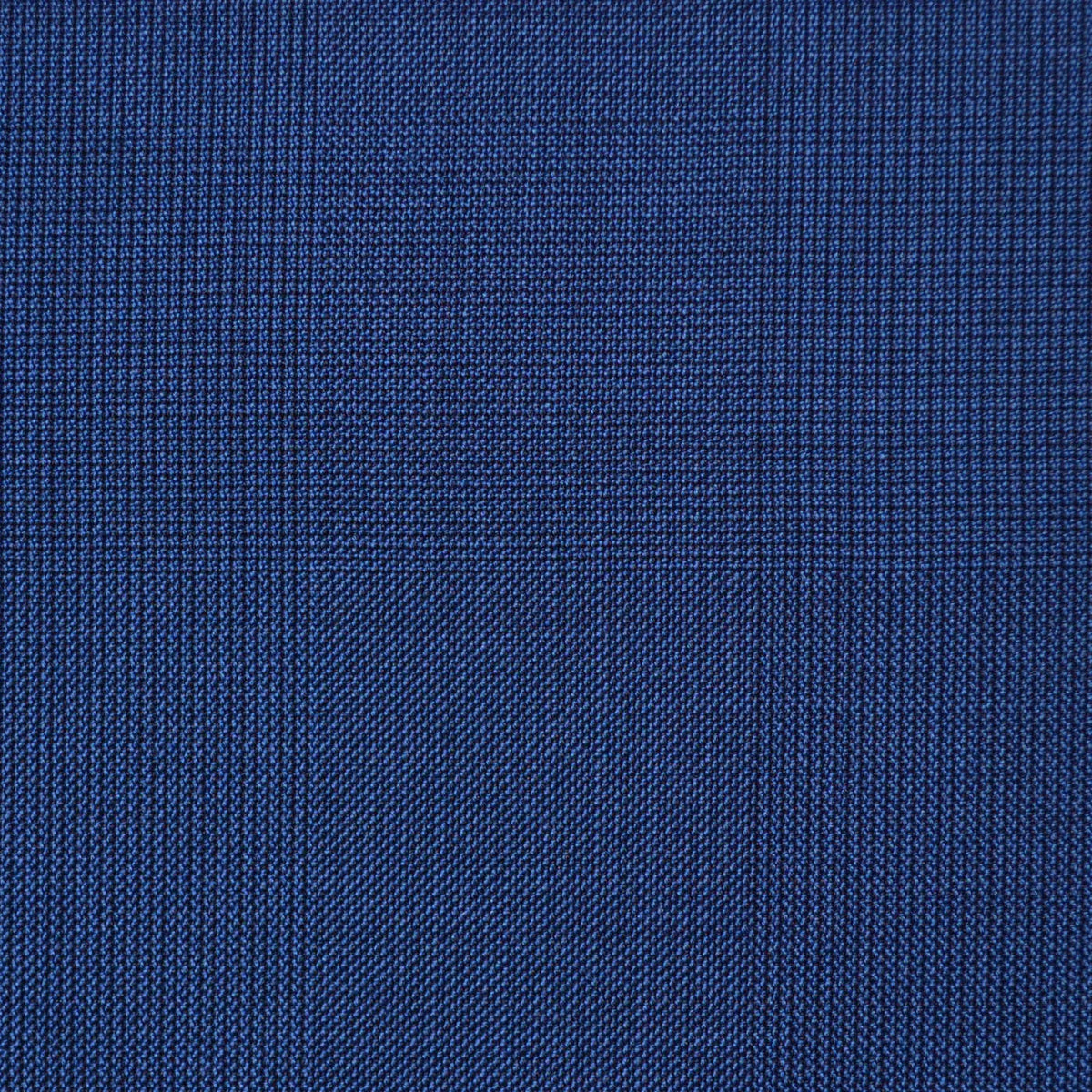 Bright Navy Blue Glen Check Super 110's Italian Wool Suiting