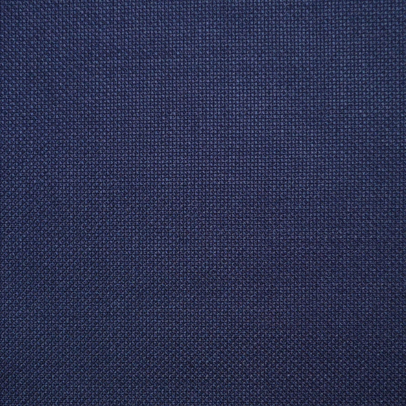 Dark Navy Blue Hopsack Super 110's Italian Wool Suiting