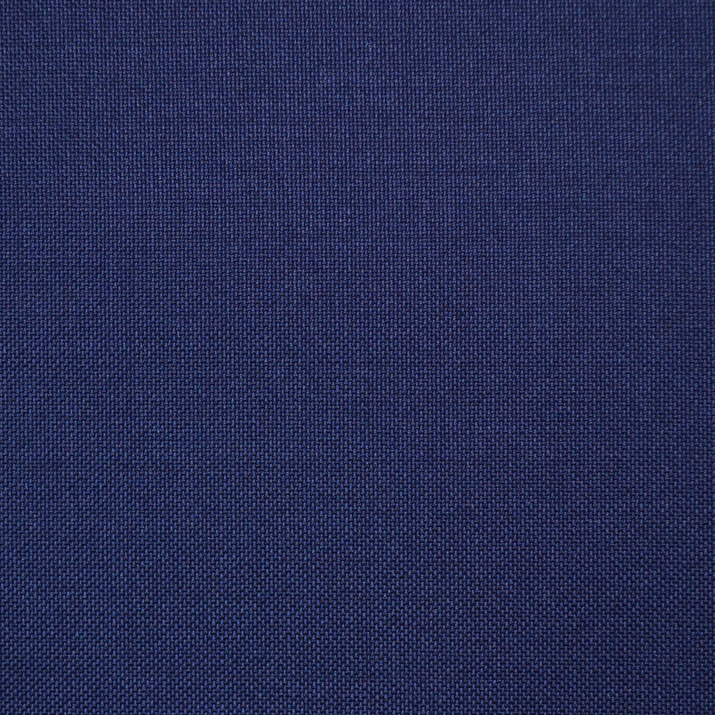 Bright Navy Blue Fine Hopsack Super 110's Italian Wool Suiting
