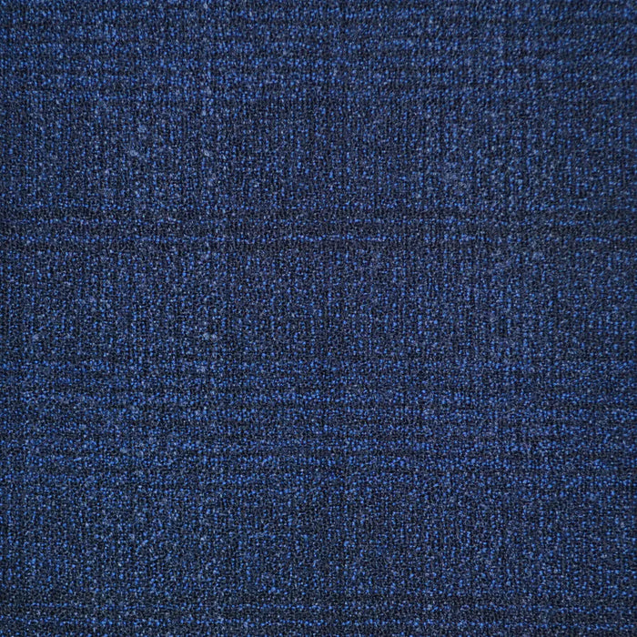 Bright Navy Blue with Dark Navy Blue Glen Check Super 110's Italian Wool Suiting
