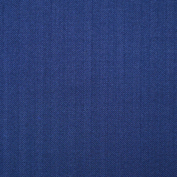 Navy Blue 1/4" Herringbone Super 110's Italian Wool Suiting