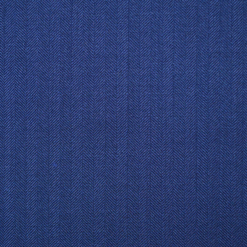 Navy Blue 1/4" Herringbone Super 110's Italian Wool Suiting