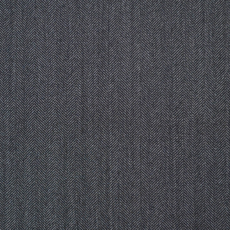 Medium Grey 1/4" Herringbone Super 110's Italian Wool Suiting