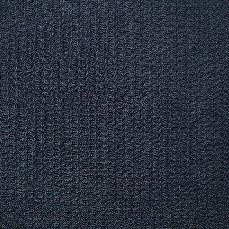 Black 1/8" Herringbone Super 110's Italian Wool Suiting