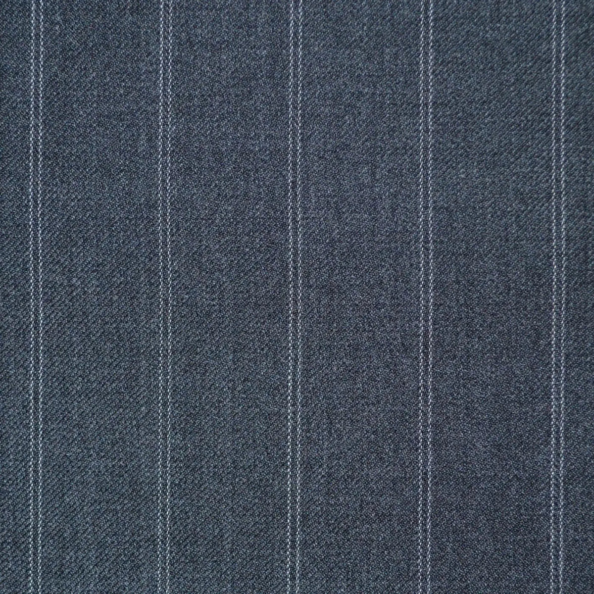 Medium Grey 3/4" Double Stripe Super 110's Italian Wool Suiting