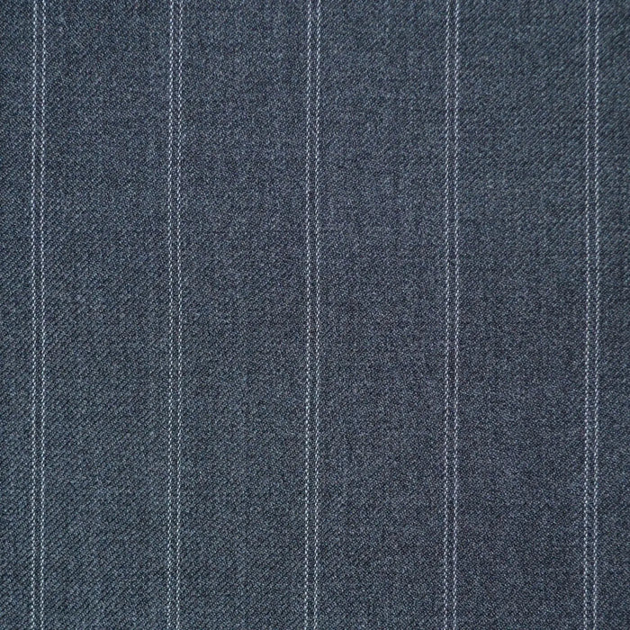 Medium Grey 3/4" Double Stripe Super 110's Italian Wool Suiting