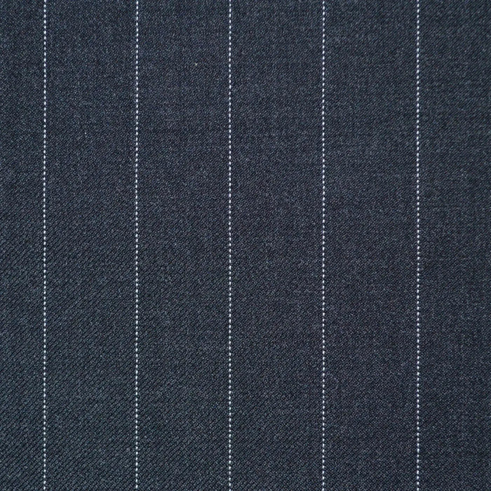 Dark Grey 3/4" Pinstripe Super 110's Italian Wool Suiting