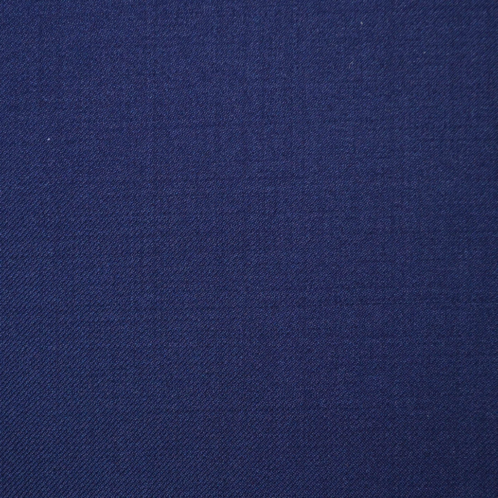 Bright Navy Blue Plain Twill Super 110's Italian Wool Suiting