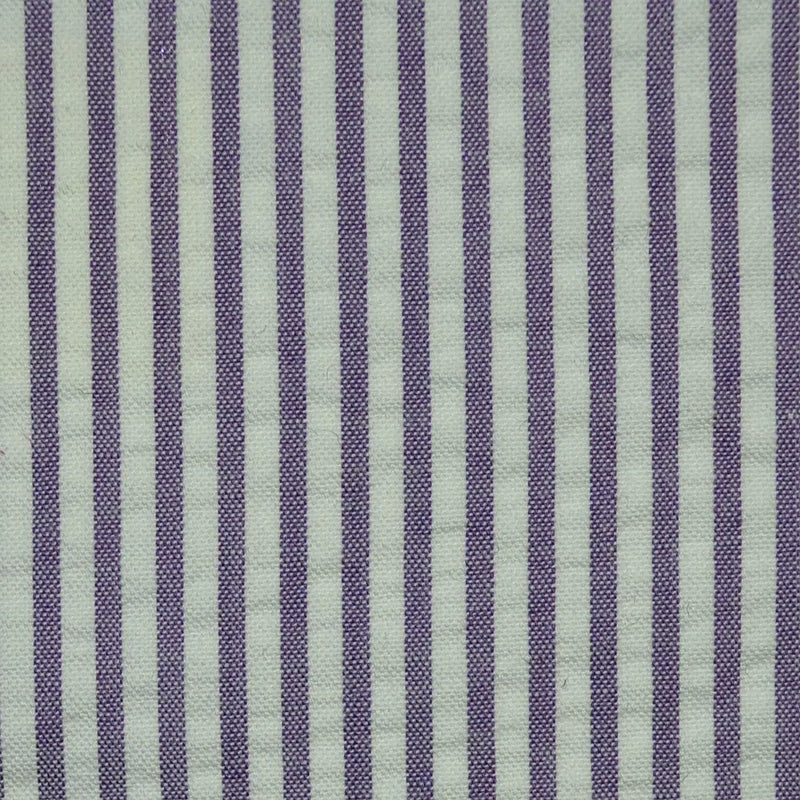 Purple and White Cotton Seersucker Jacketing