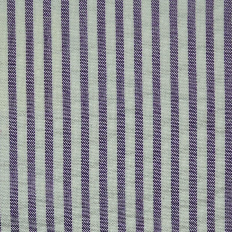Purple and White Cotton Seersucker Jacketing