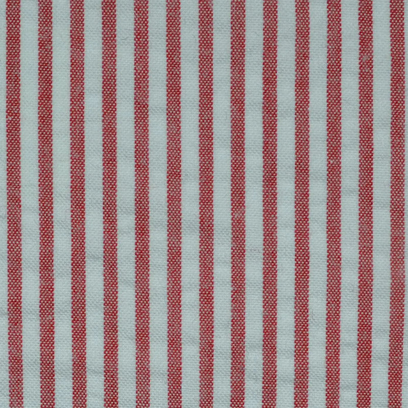 Red and White Cotton Seersucker Jacketing