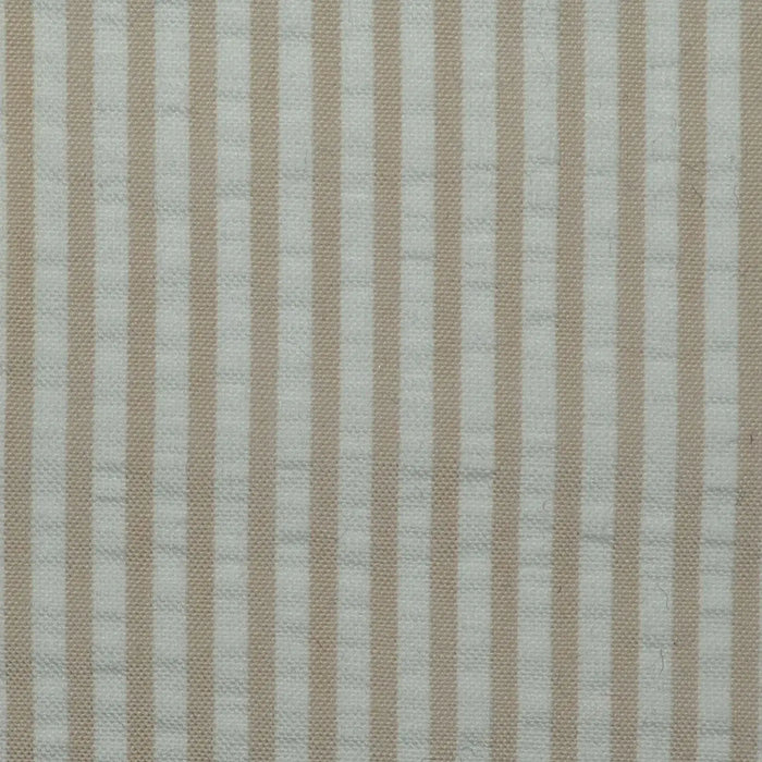 Sand and White Cotton Seersucker Jacketing