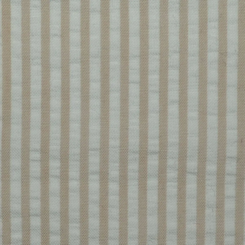 Sand and White Cotton Seersucker Jacketing