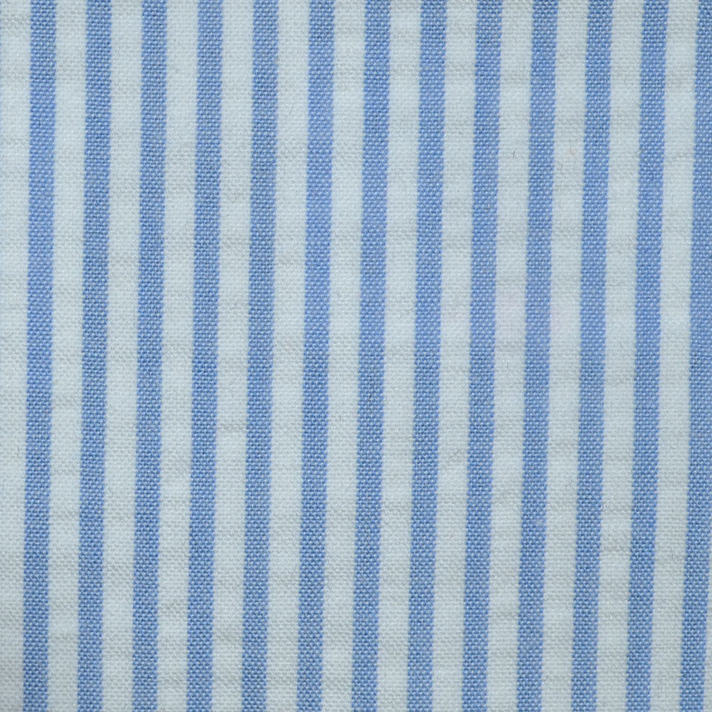 Blue and White Cotton Seersucker Jacketing