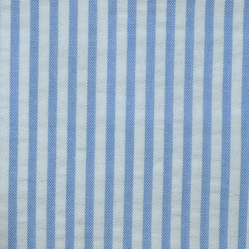 Blue and White Cotton Seersucker Jacketing