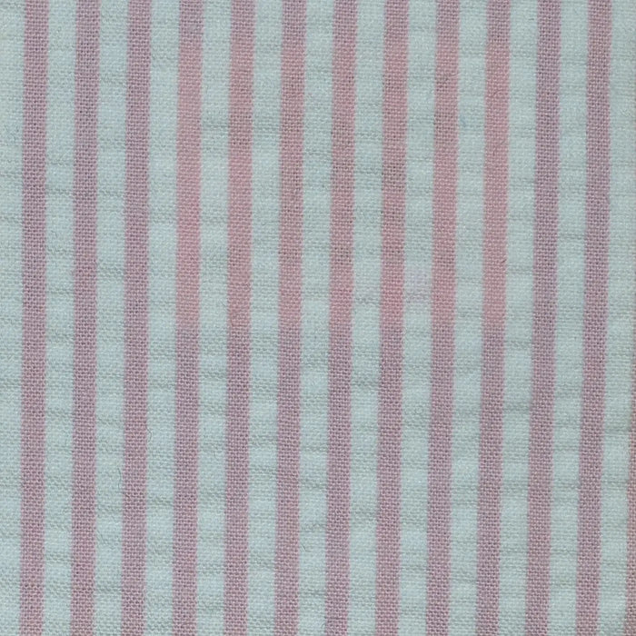 Pink and White Cotton Seersucker Jacketing