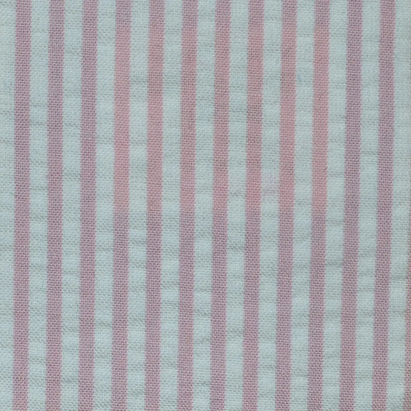 Pink and White Cotton Seersucker Jacketing