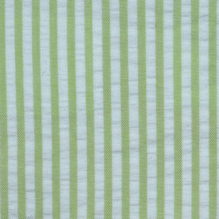 Green and White Cotton Seersucker Jacketing
