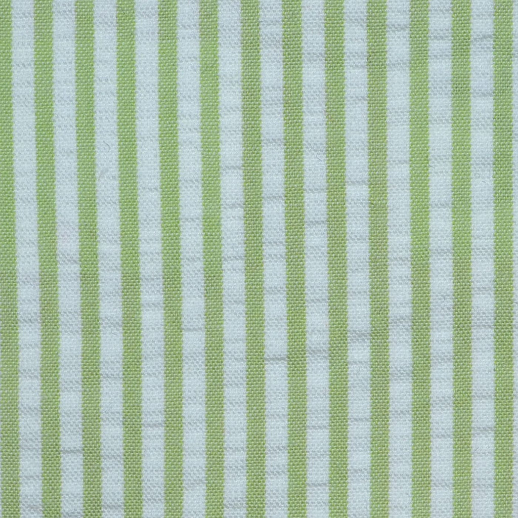 Green and White Cotton Seersucker Jacketing