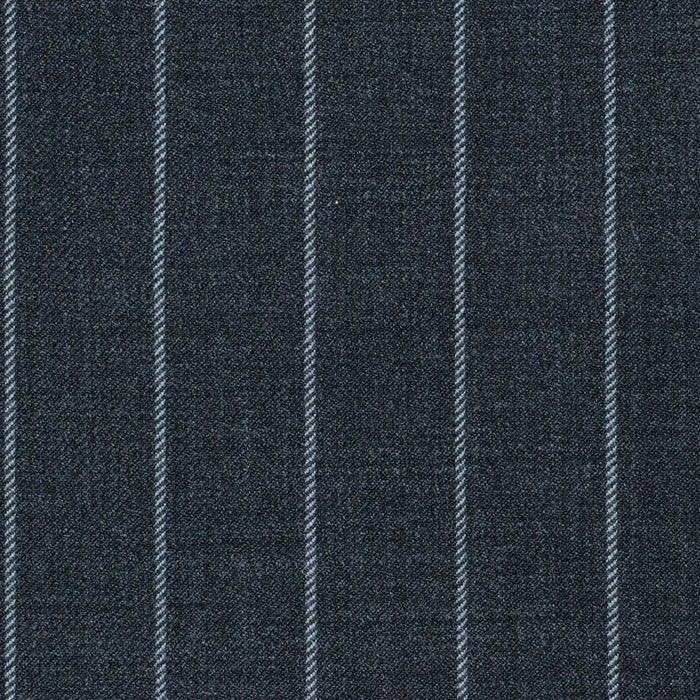 Grey Rope Stripe Super 120's All Wool Suiting