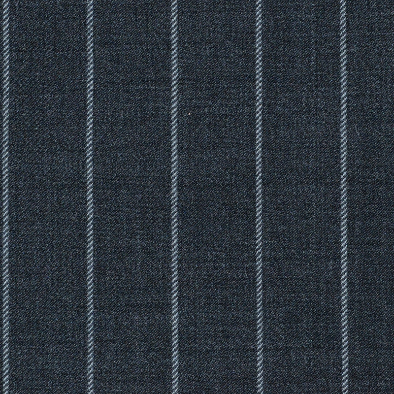 Grey Rope Stripe Super 120's All Wool Suiting