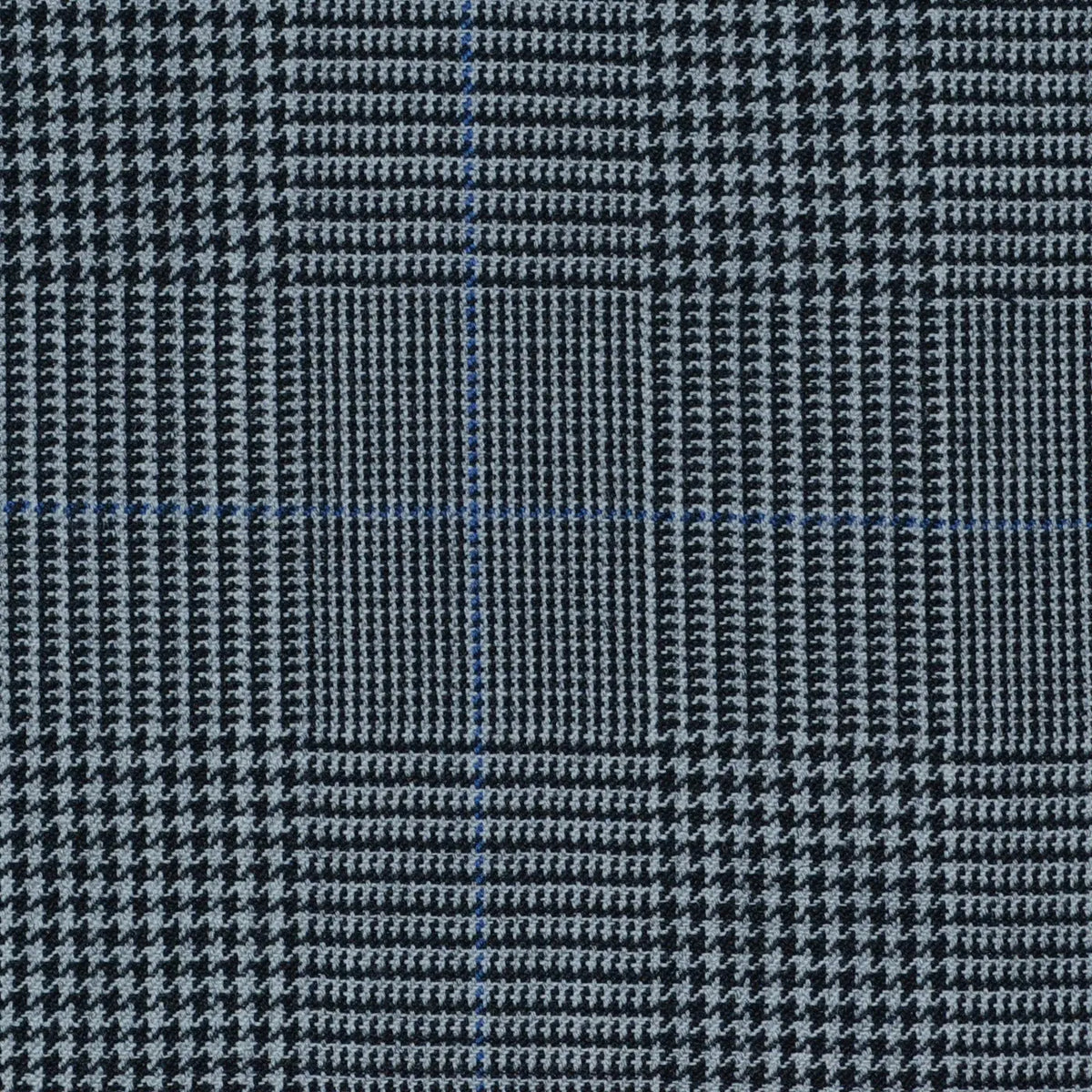 Grey Prince of Wales with Blue Check Super 120's All Wool Suiting