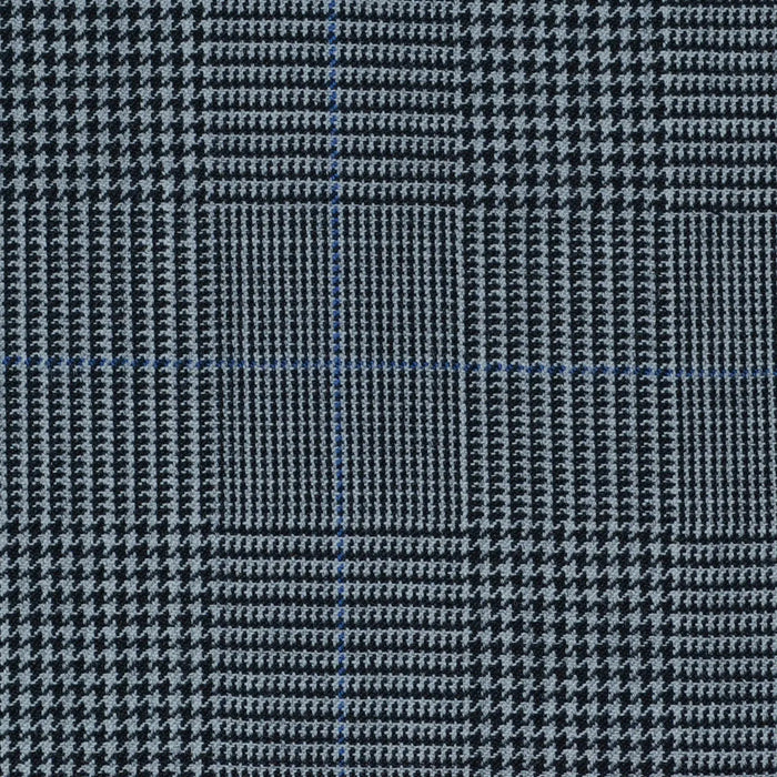 Grey Prince of Wales with Blue Check Super 120's All Wool Suiting