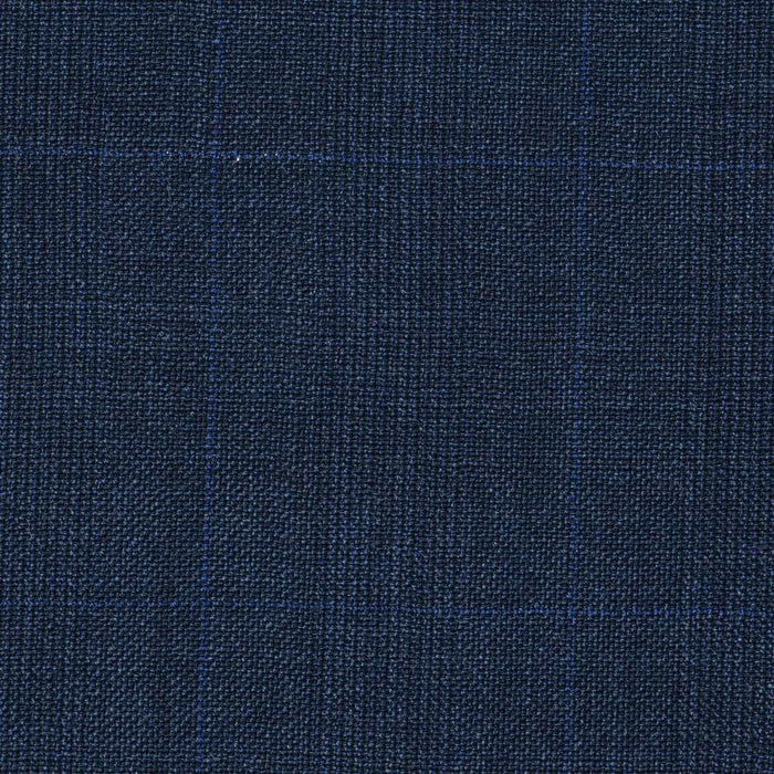 Navy Blue Prince of Wales Super 120's All Wool Suiting