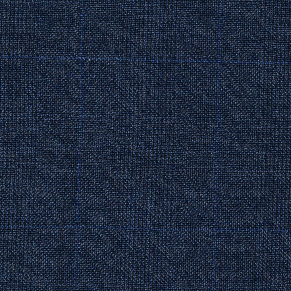 Navy Blue Prince of Wales Super 120's All Wool Suiting