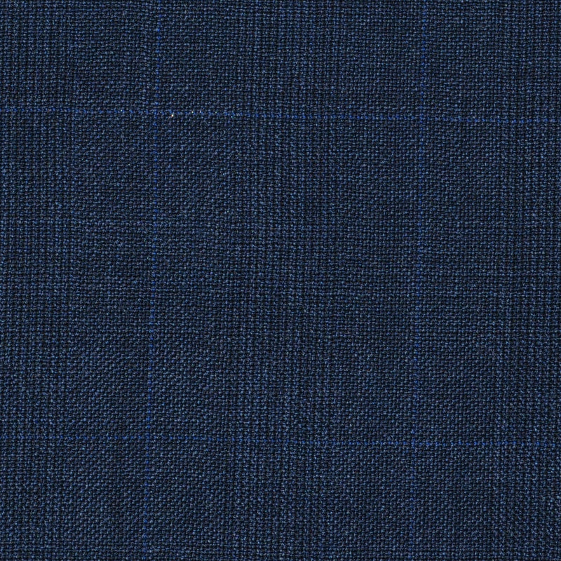 Navy Blue Prince of Wales Super 120's All Wool Suiting