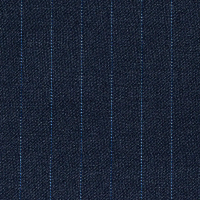 Grey with Blue Fancy Stripe Super 120's All Wool Suiting