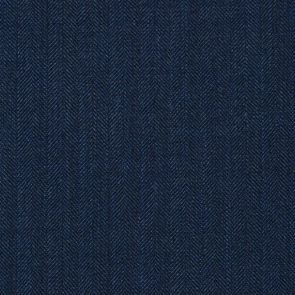 Medium Blue/Grey Herringbone Super 120's All Wool Suiting