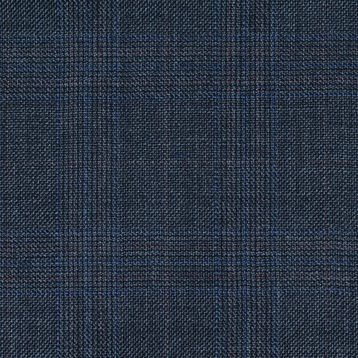 Grey with Brown Glen Check Super 120's All Wool Suiting