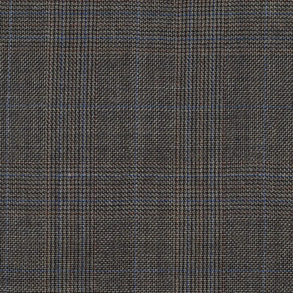 Brown Glen Check Super 120's All Wool Suiting